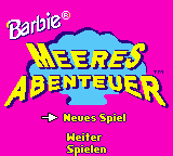 Barbie - Meeres Abenteuer (Germany) Title Screen